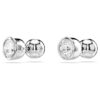 Imber Stud Earrings Round Cut, White, Rhodium Plated