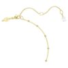 Imber Y Necklace Round Cut, White, Gold-Tone Plated