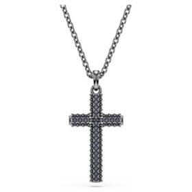 Insigne Pendant Cross, Gray, Ruthenium Plated