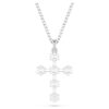 Insigne Pendant Round Cut, Cross, White, Rhodium Plated Insigne Pendant Round Cut, Cross, White, Rhodium Plated