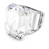 Lucent Cocktail Ring Octagon Cut, White Lucent Cocktail Ring Octagon Cut, White