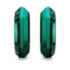 Lucent Hoop Earrings Octagon Shape, Small, Green