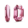 Lucent Hoop Earrings Octagon Shape, Small, Pink
