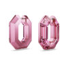 Lucent Hoop Earrings Octagon Shape, Small, Pink