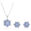 Magic Set Snowflake, Blue, Rhodium Plated