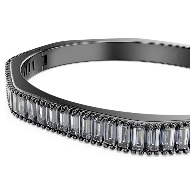 Matrix Bangle Baguette Cut, Octagon Shape, Gray, Ruthenium Plated Matrix Bangle Baguette Cut, Octagon Shape, Gray, Ruthenium Plated