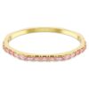 Matrix Bangle Baguette Cut, Octagon Shape, Pink, Gold-Tone Plated