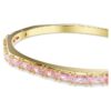 Matrix Bangle Baguette Cut, Octagon Shape, Pink, Gold-Tone Plated