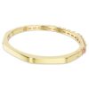 Matrix Bangle Baguette Cut, Octagon Shape, Pink, Gold-Tone Plated