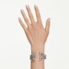 Matrix Bangle Mixed Cuts, Bouquet, Multicolored, Ruthenium Plated