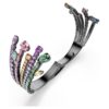 Matrix Bangle Mixed Cuts, Bouquet, Multicolored, Ruthenium Plated