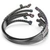 Matrix Bangle Mixed Cuts, Bouquet, Multicolored, Ruthenium Plated