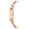 Matrix Bangle Watch Swiss Made, Crystal Bracelet, Red, Rose Gold-Tone Finish