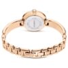 Matrix Bangle Watch Swiss Made, Crystal Bracelet, White, Rose Gold-Tone Finish