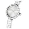 Matrix Bangle Watch Swiss Made, Crystal Bracelet, White, Stainless Steel
