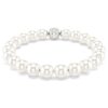 Matrix Bracelet Crystal Pearl, White, Rhodium Plated