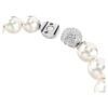 Matrix Bracelet Crystal Pearl, White, Rhodium Plated