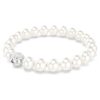 Matrix Bracelet Crystal Pearl, White, Rhodium Plated