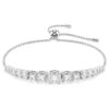 Matrix Bracelet Gradient of Round Cuts, White, Rhodium Plated
