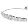 Matrix Bracelet Gradient of Round Cuts, White, Rhodium Plated