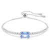Matrix Bracelet Mixed Cuts, Blue, Rhodium Plated