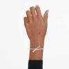 Matrix Bracelet Mixed Cuts, White, Rhodium Plated