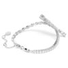 Matrix Bracelet Mixed Cuts, White, Rhodium Plated