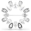Matrix Brooch Pear Cut, White, Rhodium Plated