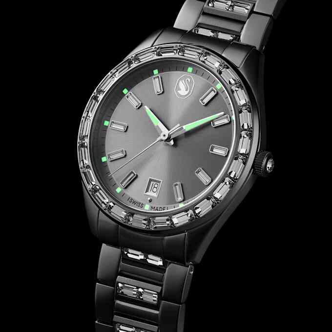 Matrix Date Watch Swiss Made, Metal Bracelet, Silver Tone, Stainless Steel Matrix Date Watch Swiss Made, Metal Bracelet, Silver Tone, Stainless Steel