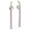 Matrix Drop Earrings Gradient of Round Cuts, Multicolored, Rhodium Plated Matrix Drop Earrings Gradient of Round Cuts, Multicolored, Rhodium Plated