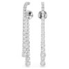 Matrix Drop Earrings Gradient of Round Cuts, White, Rhodium Plated Matrix Drop Earrings Gradient of Round Cuts, White, Rhodium Plated