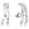 Matrix Ear Cuffs Round Cut, White, Rhodium Plated
