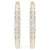 Matrix Hoop Earrings Round Cut, White, Gold-Tone Plated