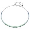 Matrix Necklace Gradient of Round Cuts, Multicolored, Ruthenium Plated Matrix Necklace Gradient of Round Cuts, Multicolored, Ruthenium Plated