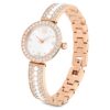 Matrix Pearl Bangle Bangle Watch Swiss Made, Crystal Bracelet, White, Rose Gold-Tone Finish Matrix Pearl Bangle Bangle Watch Swiss Made, Crystal Bracelet, White, Rose Gold-Tone Finish