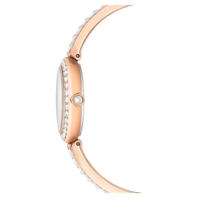 Matrix Pearl Bangle Bangle Watch Swiss Made, Crystal Bracelet, White, Rose Gold-Tone Finish Matrix Pearl Bangle Bangle Watch Swiss Made, Crystal Bracelet, White, Rose Gold-Tone Finish