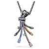Matrix Pendant and Brooch Mixed Cuts, Bouquet, Multicolored, Ruthenium Plated Matrix Pendant and Brooch Mixed Cuts, Bouquet, Multicolored, Ruthenium Plated