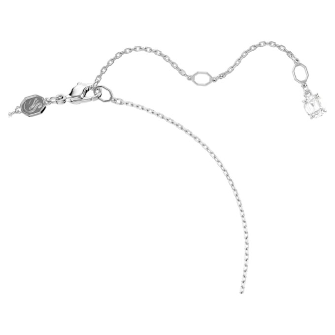 Matrix Pendant Baguette Cut, Knot, White, Rhodium Plated Matrix Pendant Baguette Cut, Knot, White, Rhodium Plated