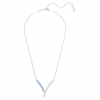 Matrix Pendant Mixed Cuts, Blue, Rhodium Plated