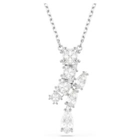 Matrix Pendant Mixed Cuts, White, Rhodium Plated