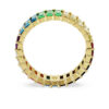 Matrix Ring Baguette Cut, Multicolored, Gold-Tone Plated Matrix Ring Baguette Cut, Multicolored, Gold-Tone Plated