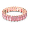 Matrix Ring Baguette Cut, Pink, Rose Gold-Tone Plated Matrix Ring Baguette Cut, Pink, Rose Gold-Tone Plated