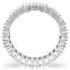 Matrix Ring Baguette Cut, White, Silver-Tone Finish