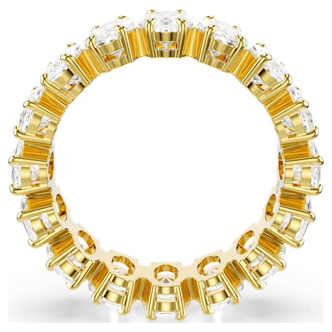 Matrix Ring Oval Cut, White, Gold-Tone Plated Matrix Ring Oval Cut, White, Gold-Tone Plated