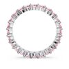 Matrix Ring Round Cut, Pink, Rhodium Plated