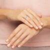 Matrix Ring White, Rhodium Plated