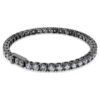 Matrix Tennis Bracelet Round Cut, Gray, Ruthenium Plated Matrix Tennis Bracelet Round Cut, Gray, Ruthenium Plated