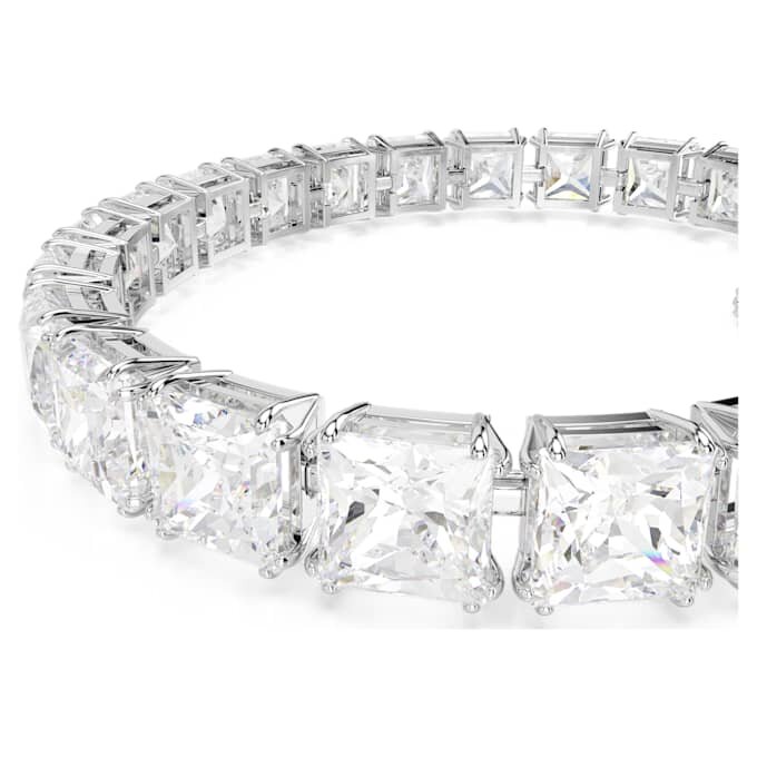 Matrix Tennis Bracelet White, Rhodium Plated Matrix Tennis Bracelet White, Rhodium Plated