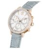 Matrix Tennis Chrono Watch Swiss Made, Leather Strap, Gray, Champagne Gold-Tone Finish