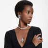 Matrix Tennis Necklace Pear Cut, White, Rhodium Plated Matrix Tennis Necklace Pear Cut, White, Rhodium Plated